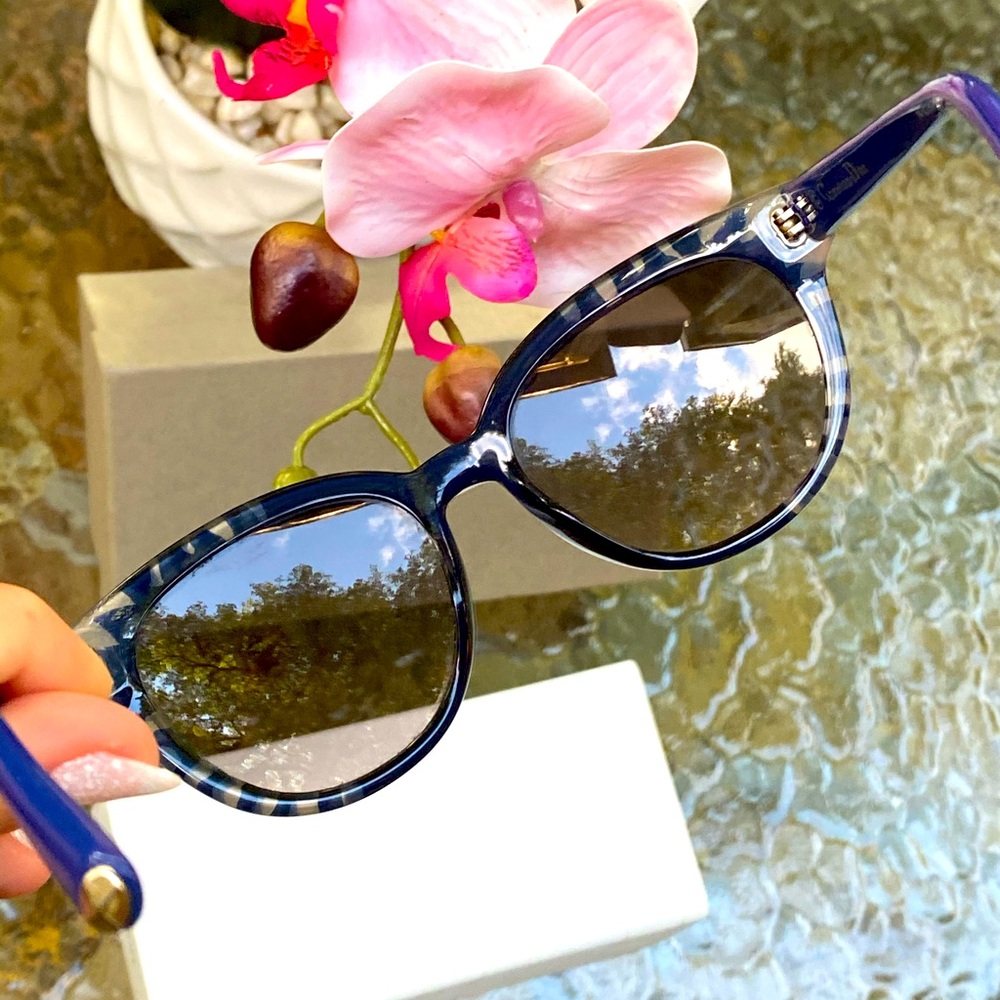 Christian Dior Blue Acetate Tie Dye Sunglasses - Picture 12 of 16